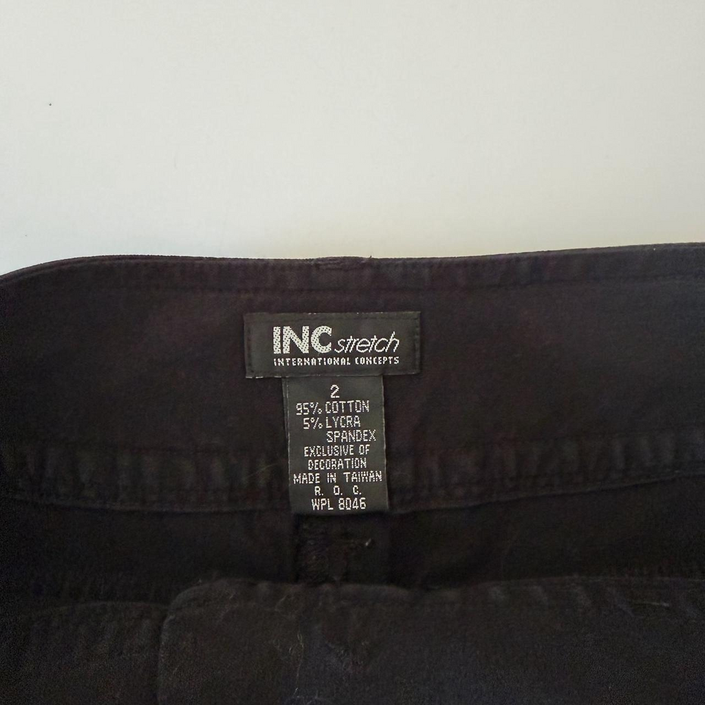 INC International Concepts Vintage Y2K Straight Leg Cargo Pants Size 2