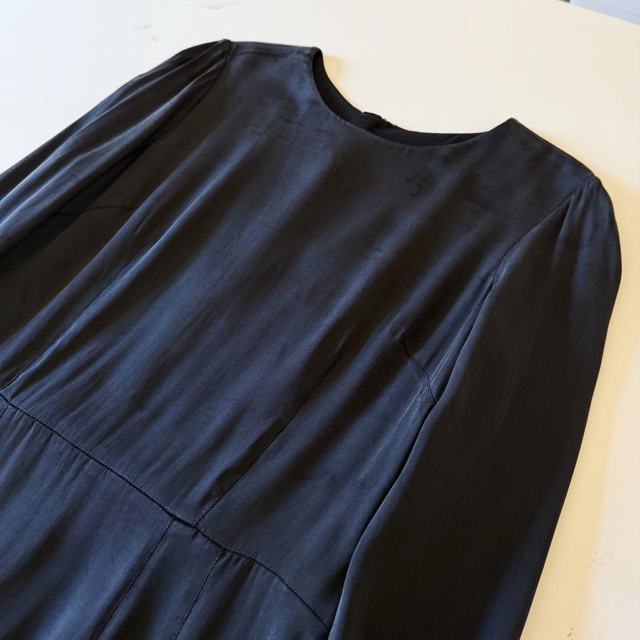 Acne Studios Vintage Y2K Silk Satin Long Sleeve Pencil Dress