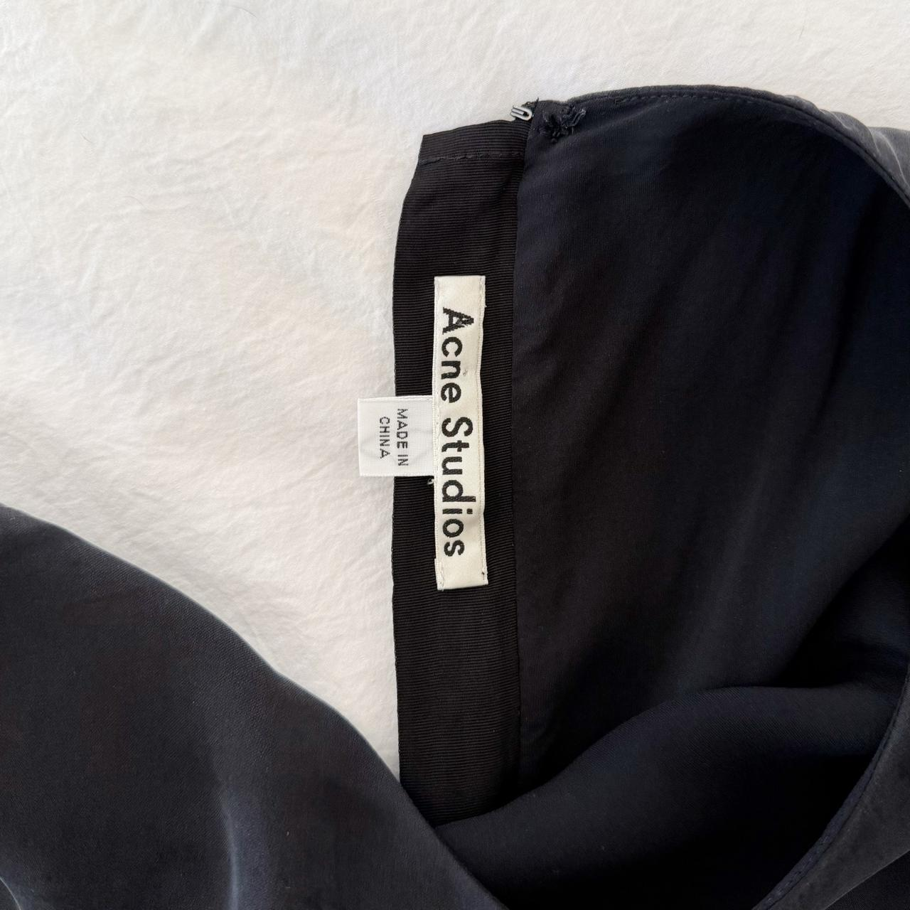 Acne Studios Vintage Y2K Silk Satin Long Sleeve Pencil Dress