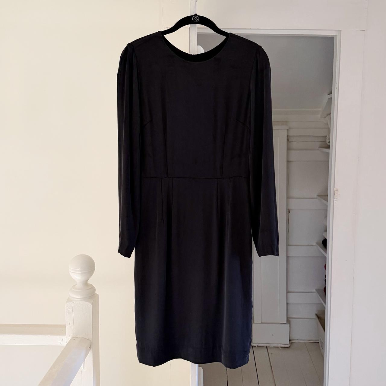 Acne Studios Vintage Y2K Silk Satin Long Sleeve Pencil Dress