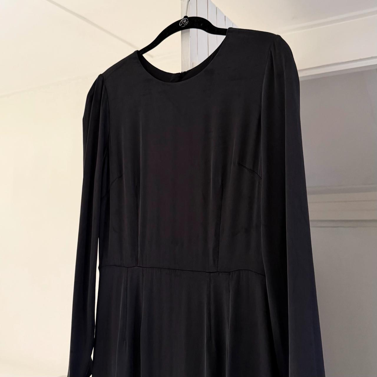 Acne Studios Vintage Y2K Silk Satin Long Sleeve Pencil Dress