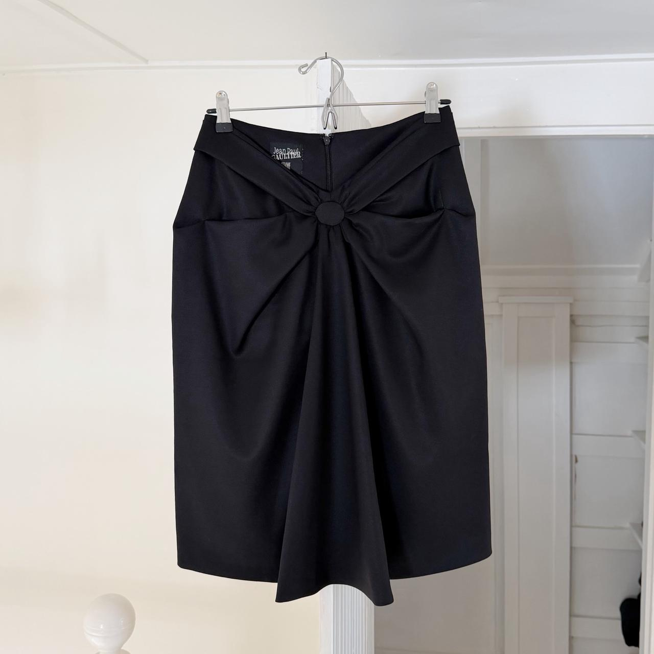 Jean Paul Gaultier Femme Vintage Y2K Wool Silk Pleated Pencil Skirt Size 8