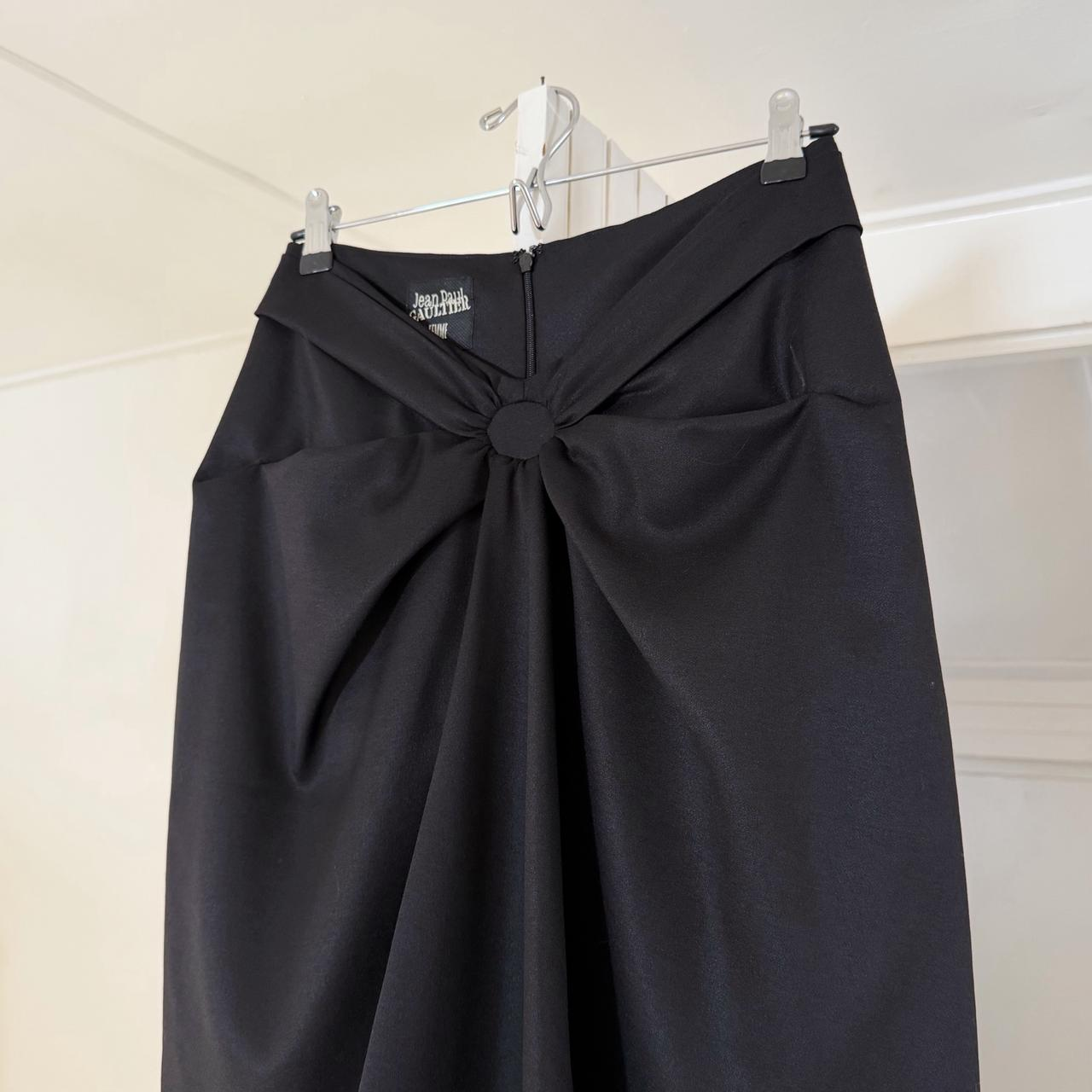 Jean Paul Gaultier Femme Vintage Y2K Wool Silk Pleated Pencil Skirt Size 8