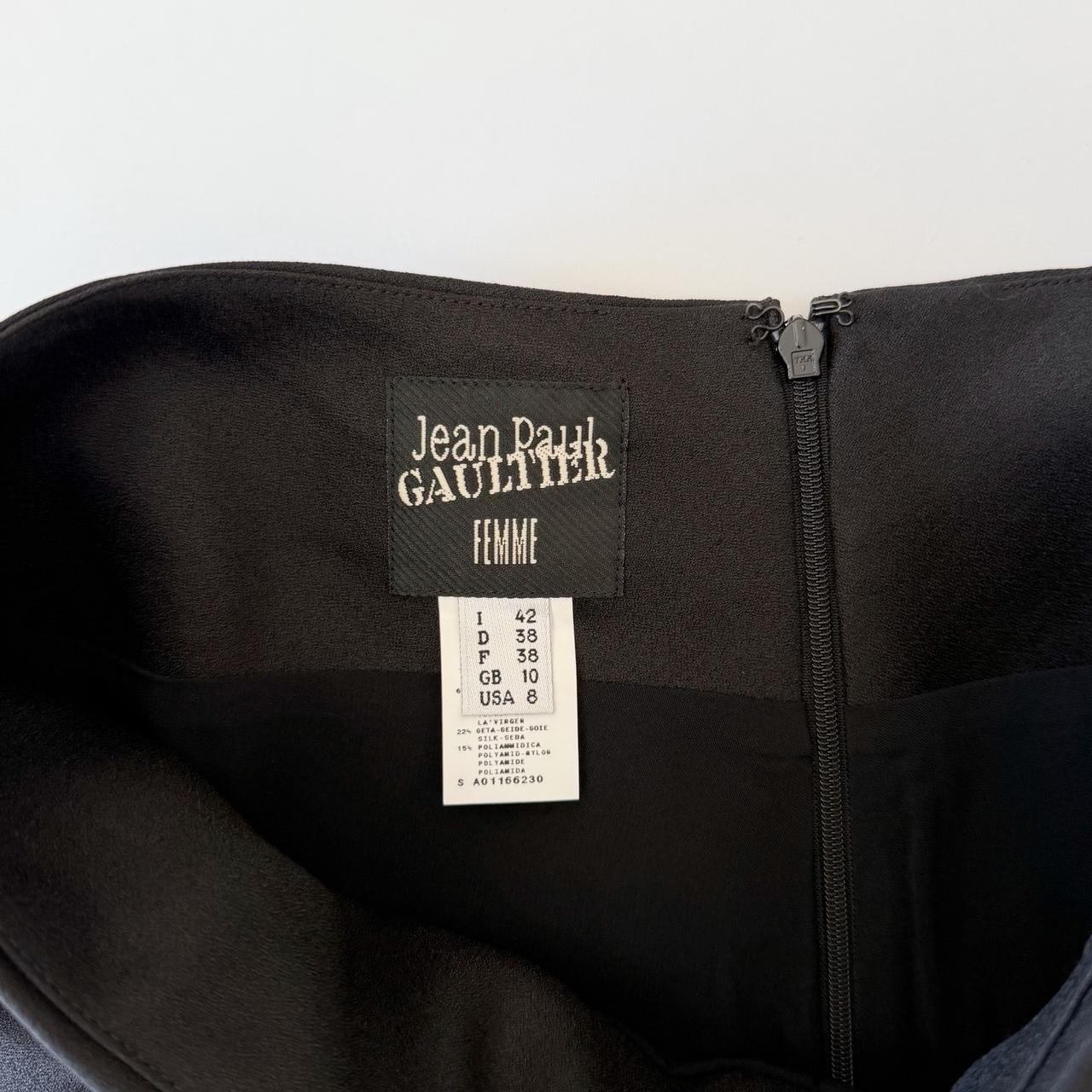 Jean Paul Gaultier Femme Vintage Y2K Wool Silk Pleated Pencil Skirt Size 8