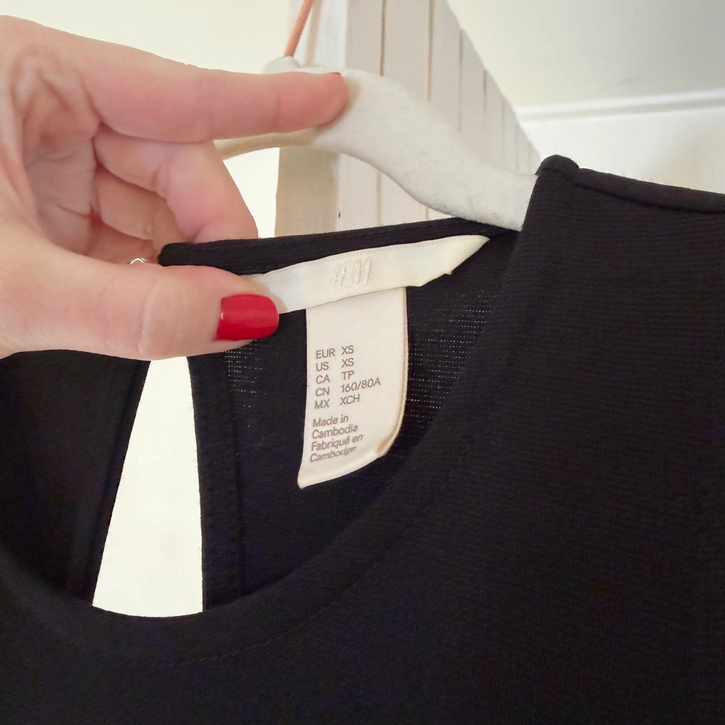 H&M Open Back Mini Pencil Dress Size XS