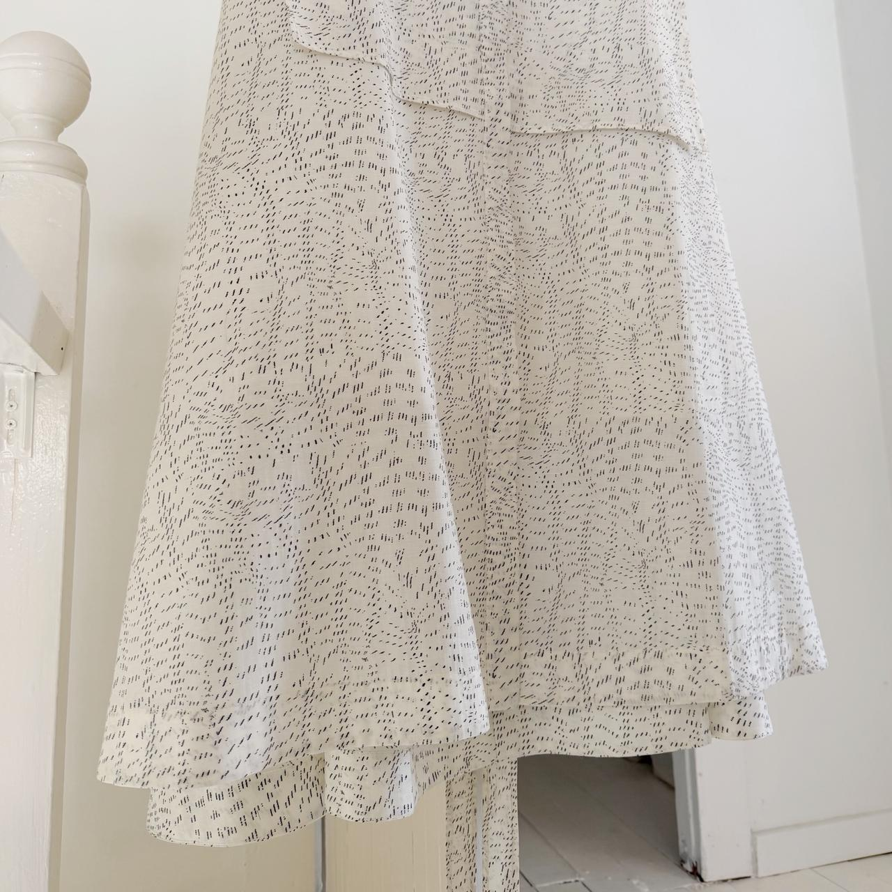 COS Printed Fluid Tie-Waist Midi Shirt Dress in Champagne NWT Size 6