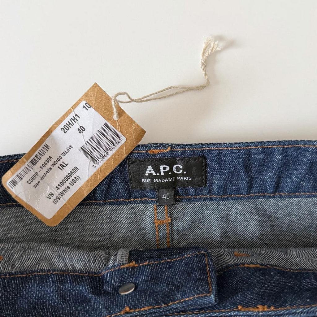APC Michelle Denim Jupe Skirt in Indigo Delave Size EU 40