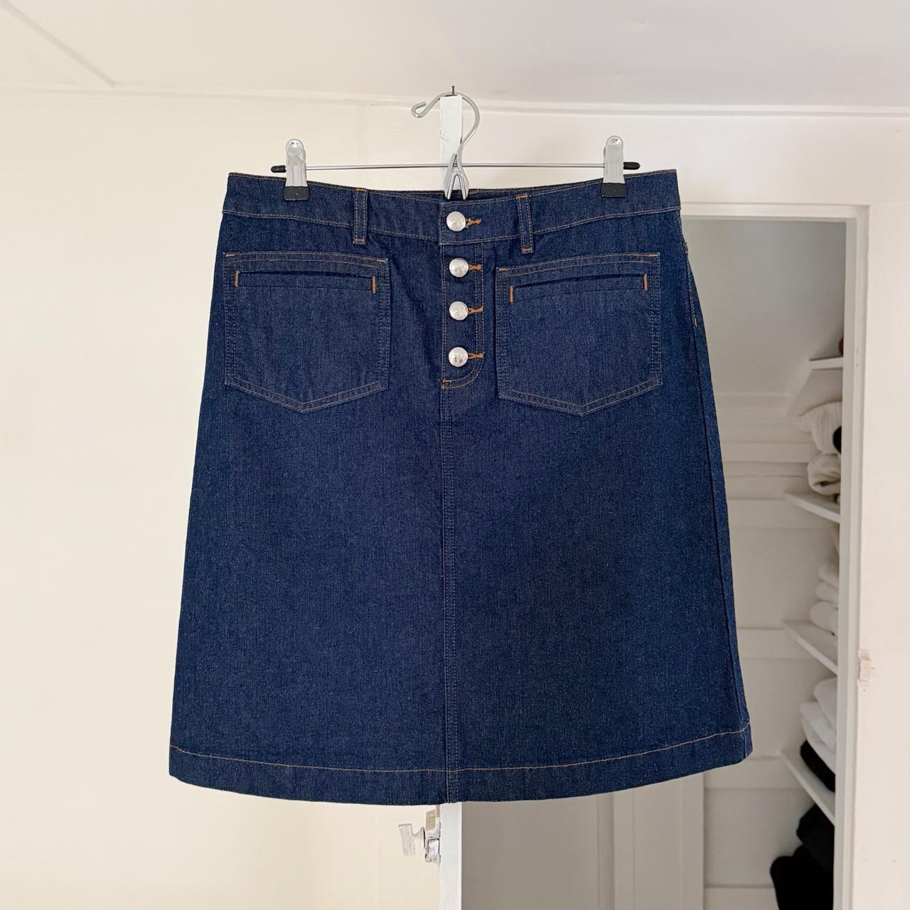 APC Michelle Denim Jupe Skirt in Indigo Delave Size EU 40