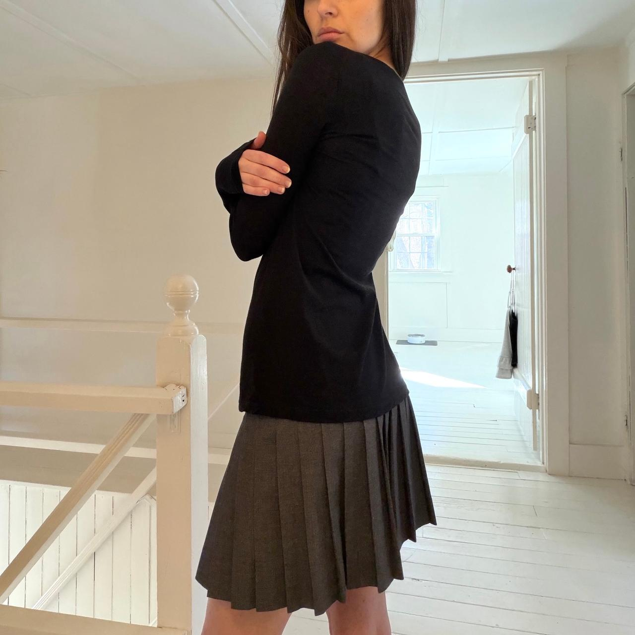 W by Worth Knit Asymmetric Slit Long Sleeve Top Size P