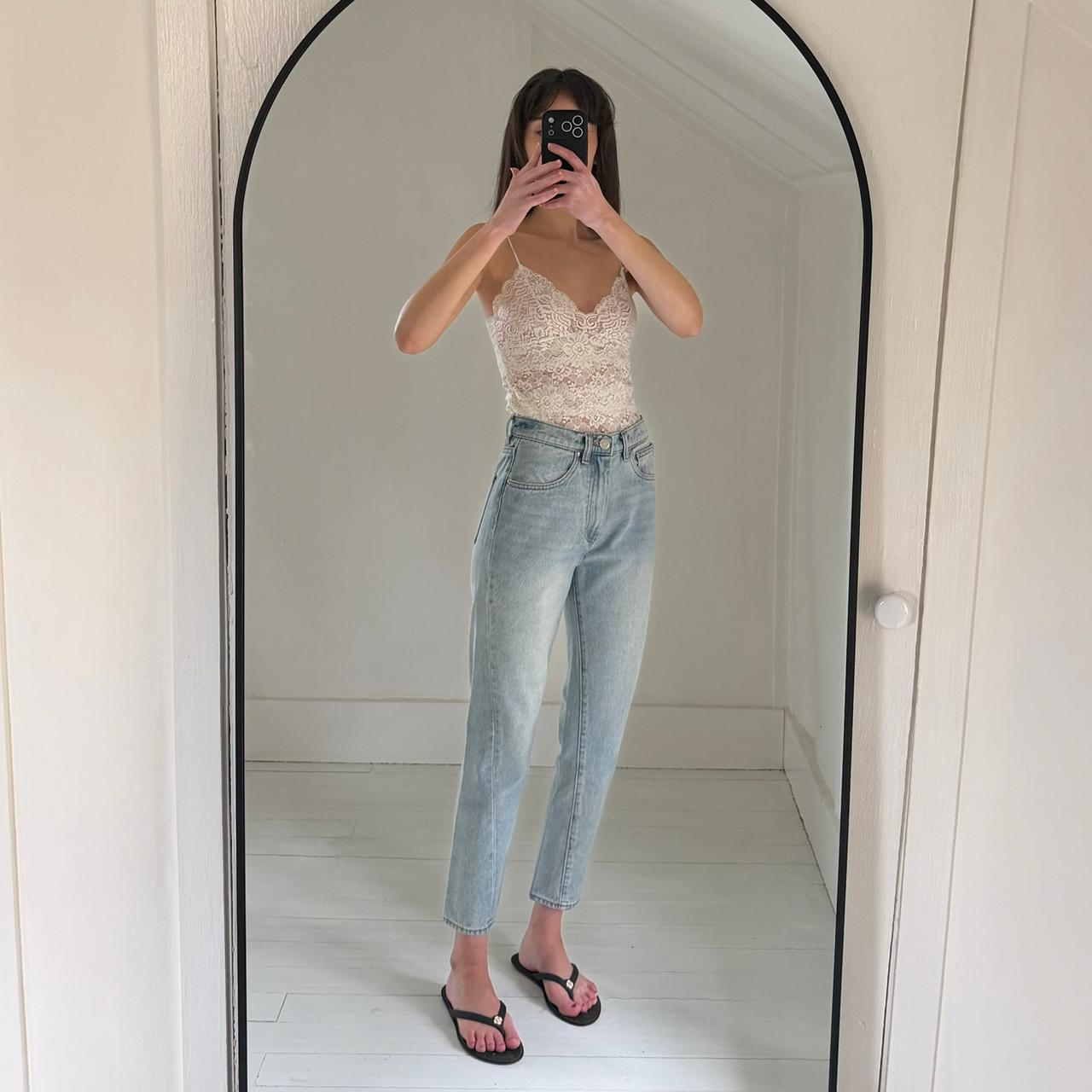 Toteme Original Twisted Seam Denim Straight Leg Jeans Size 24/30