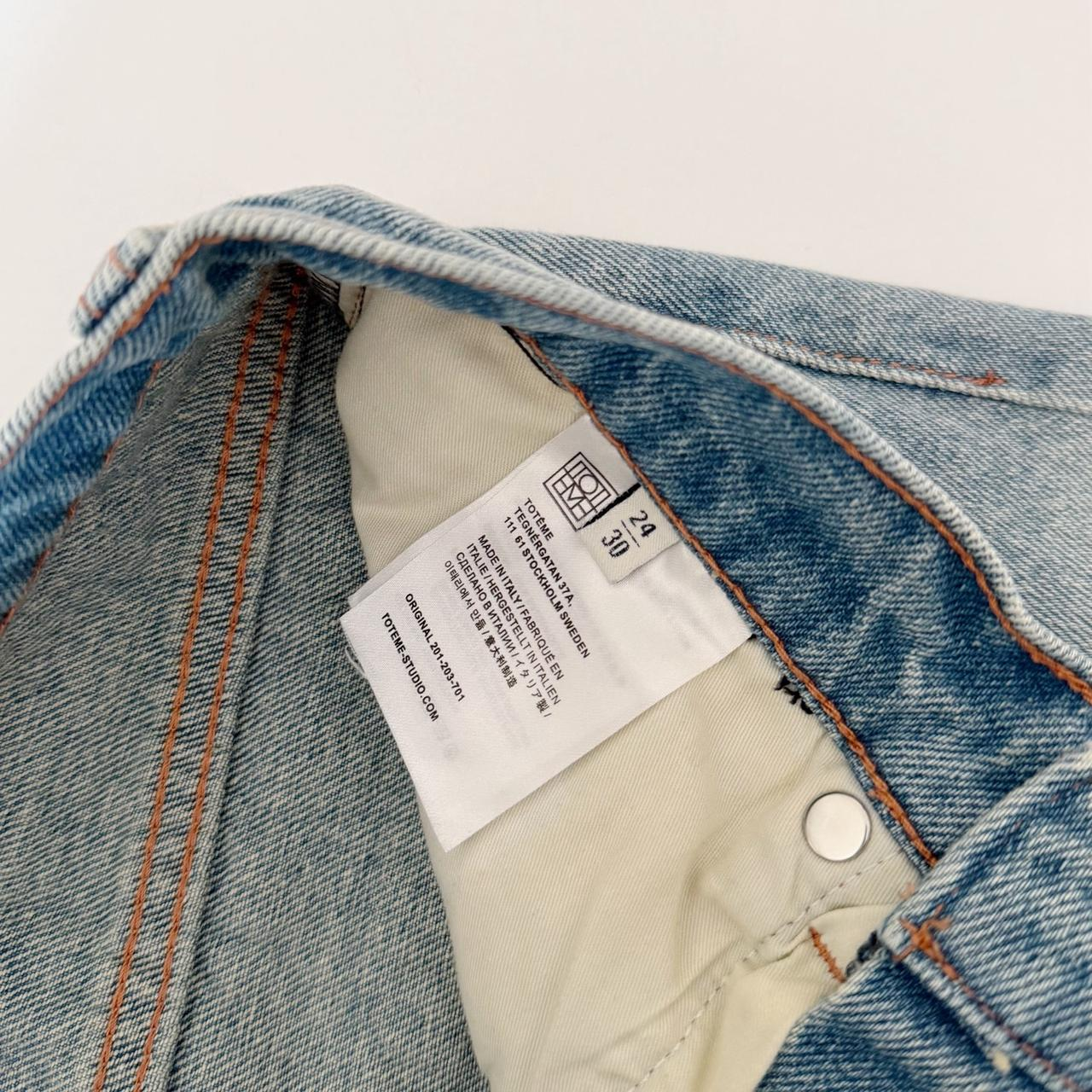 Toteme Original Twisted Seam Denim Straight Leg Jeans Size 24/30