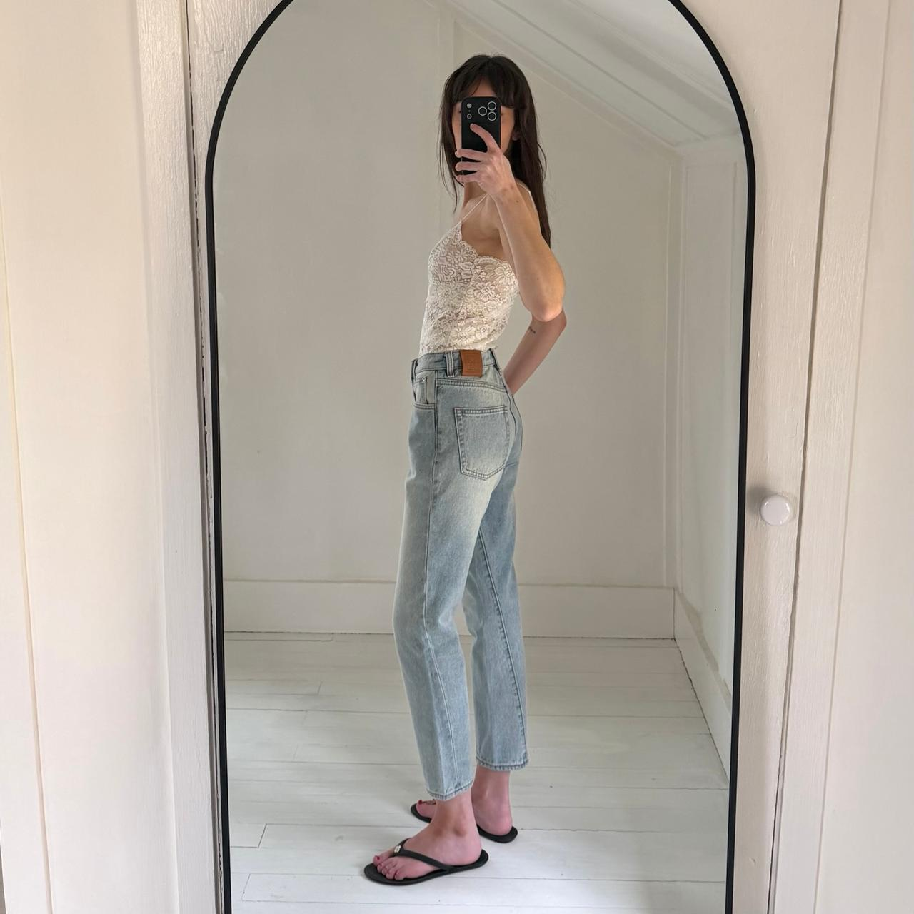 Toteme Original Twisted Seam Denim Straight Leg Jeans Size 24/30