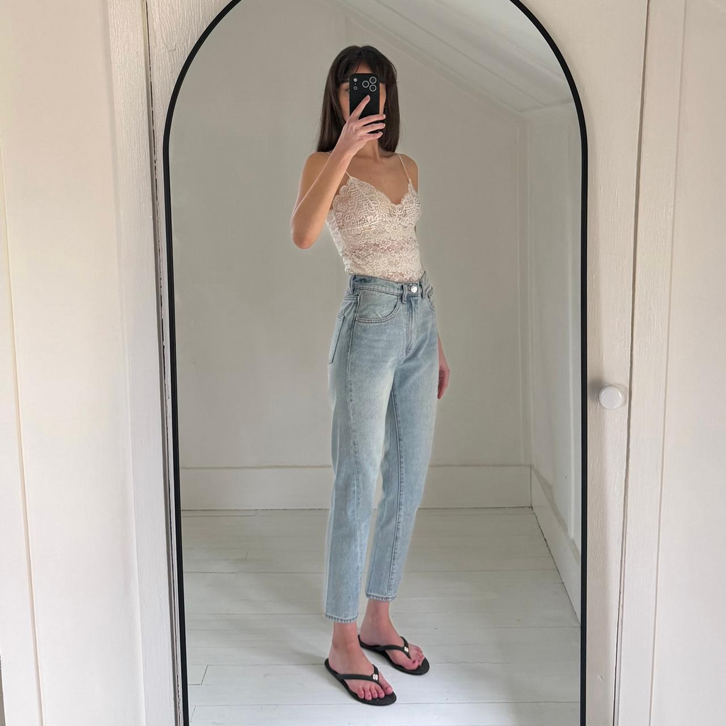 Toteme Original Twisted Seam Denim Straight Leg Jeans Size 24/30