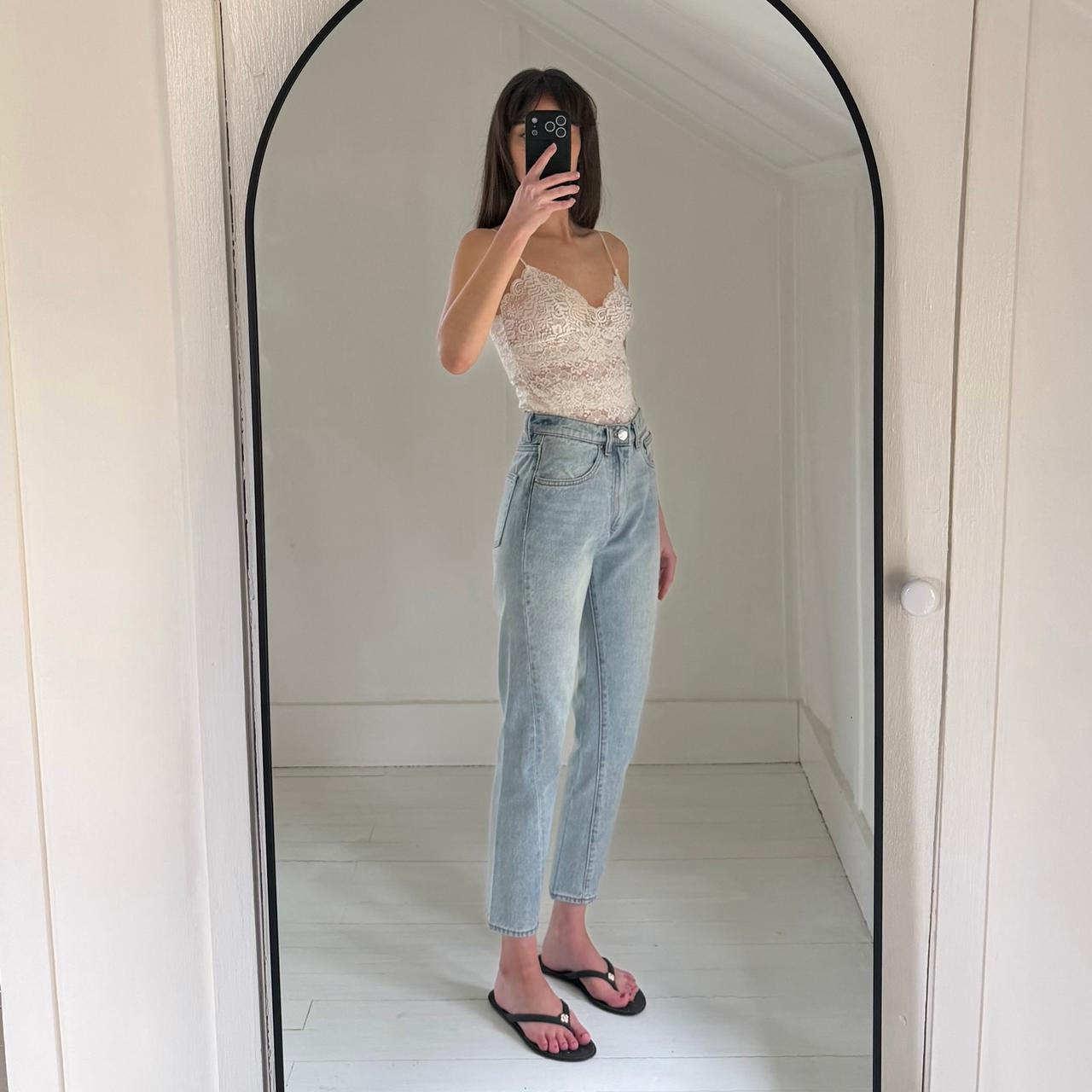 Toteme Original Twisted Seam Denim Straight Leg Jeans Size 24/30