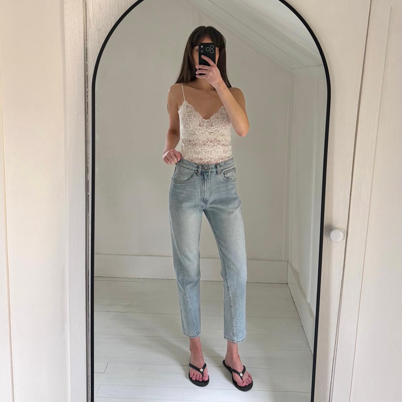 Toteme Original Twisted Seam Denim Straight Leg Jeans Size 24/30