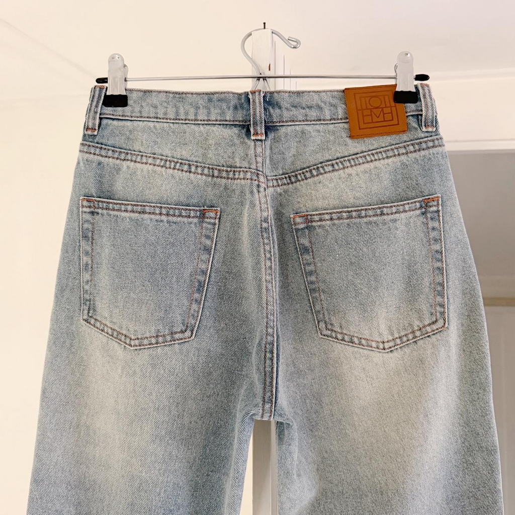 Toteme Original Twisted Seam Denim Straight Leg Jeans Size 24/30