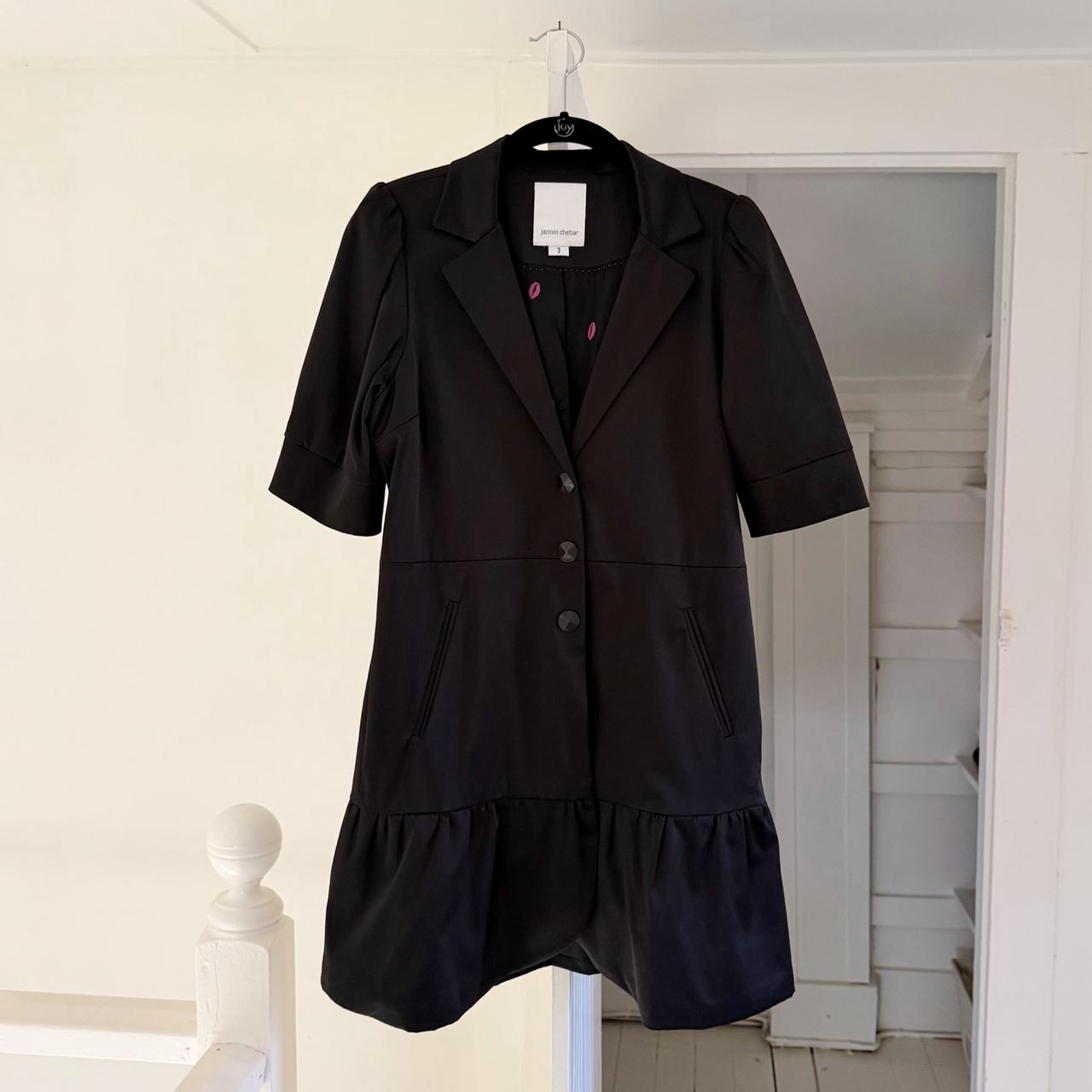 Jazmin Chebar Vintage Y2K Satin Blazer Mini Dress Size 3