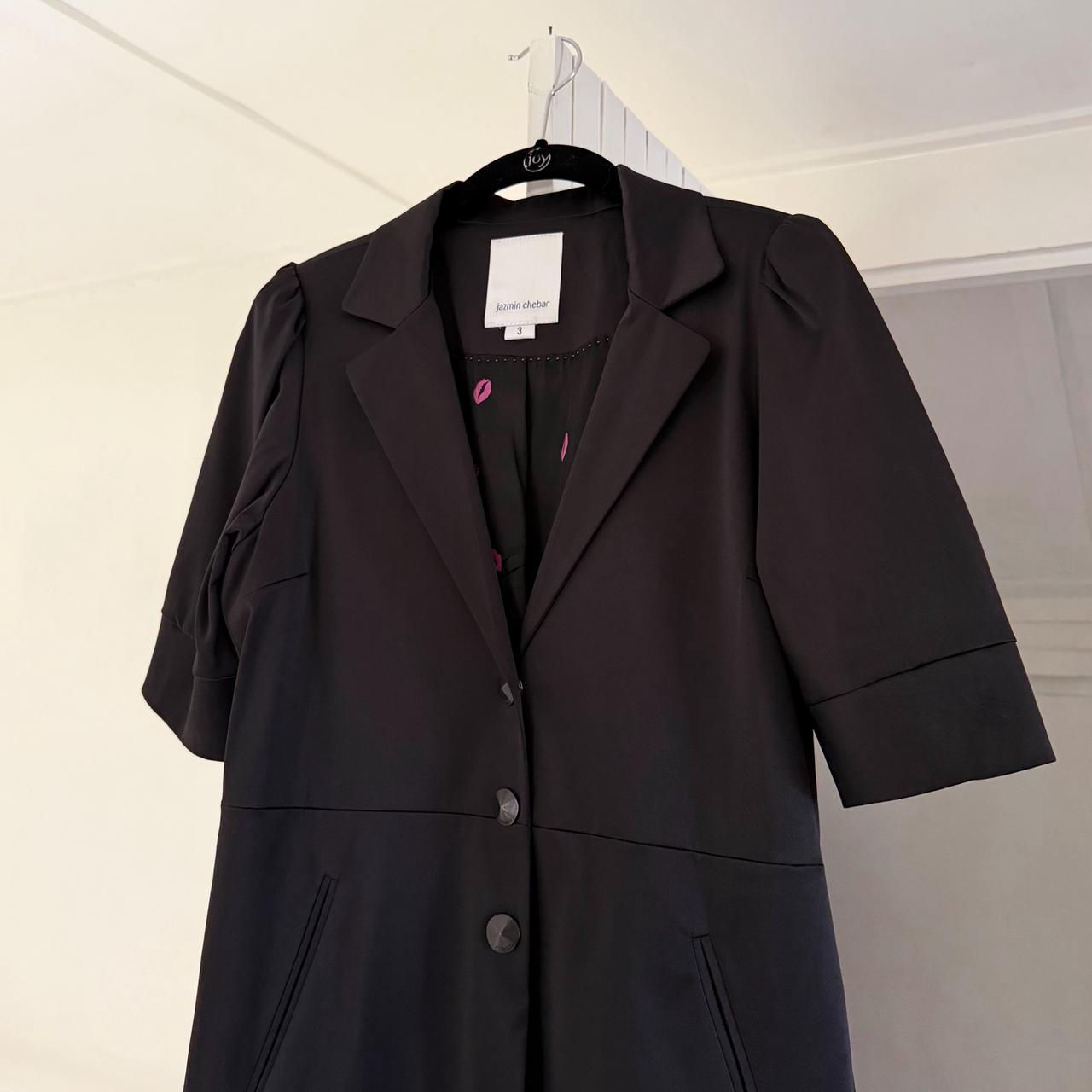 Jazmin Chebar Vintage Y2K Satin Blazer Mini Dress Size 3