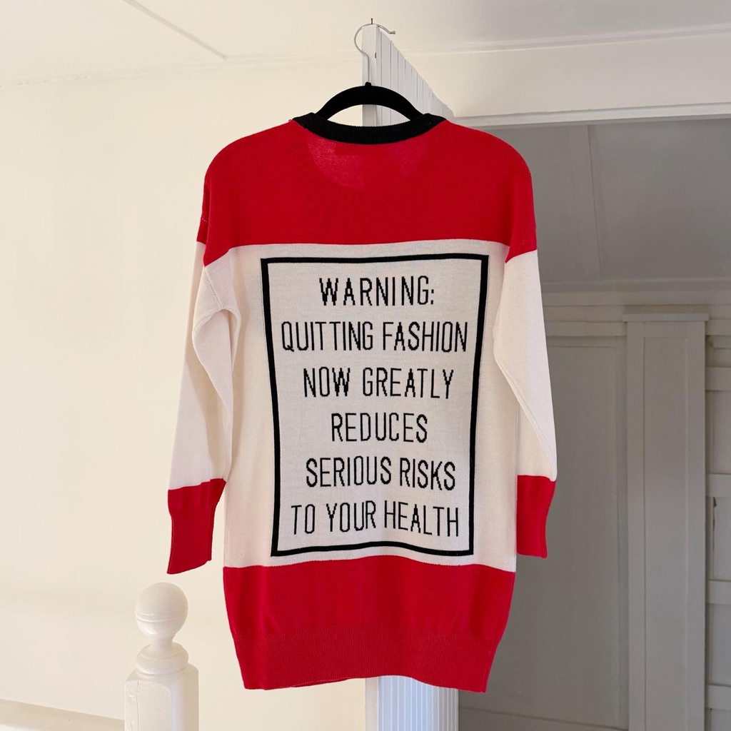 Moschino / The Vintage Twin Y2K Logo Oversized Intarsia Wool Sweater Dress