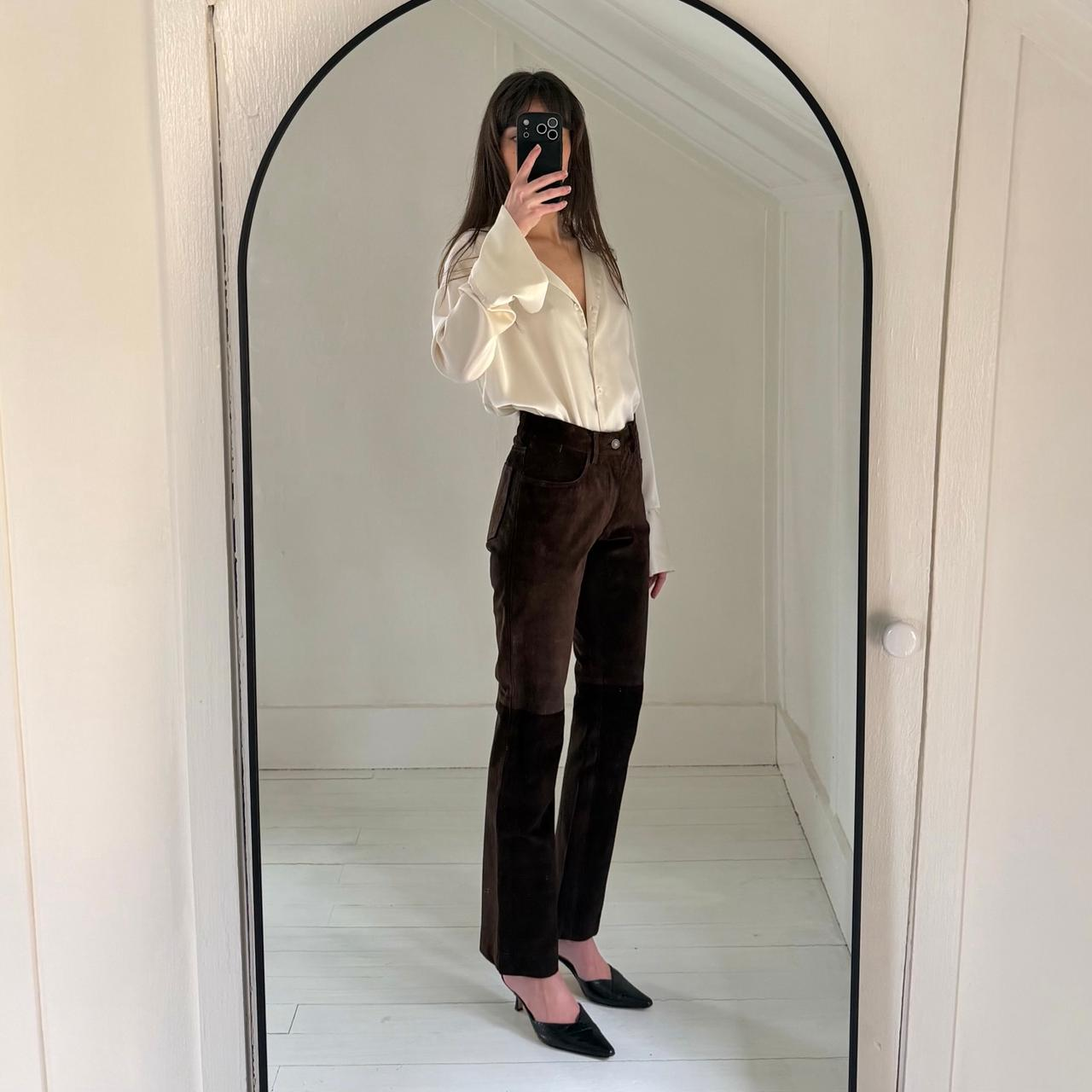 Gap Vintage 90s Leather Boot Cut Pants Size 1