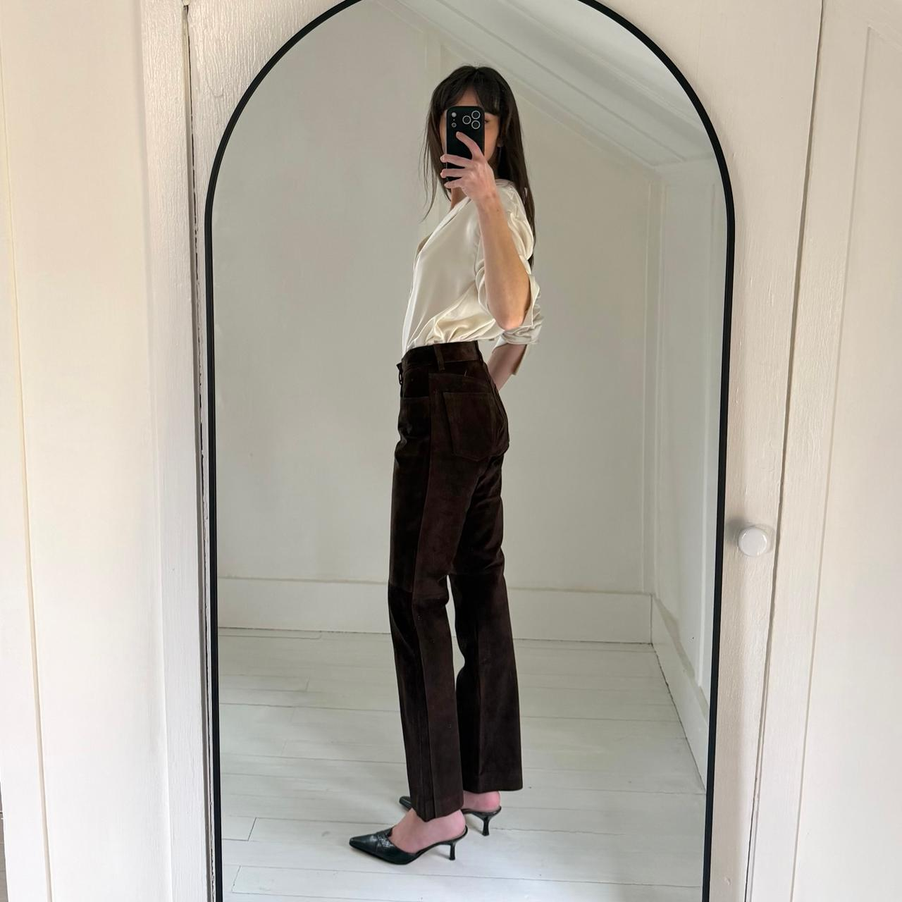 Gap Vintage 90s Leather Boot Cut Pants Size 1