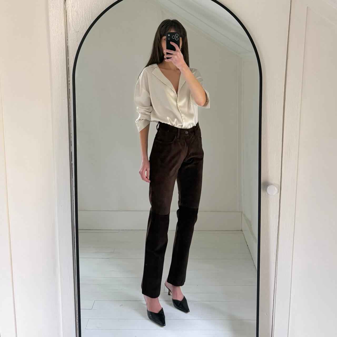 Gap Vintage 90s Leather Boot Cut Pants Size 1