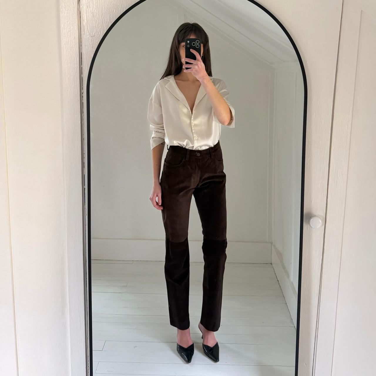 Gap Vintage 90s Leather Boot Cut Pants Size 1