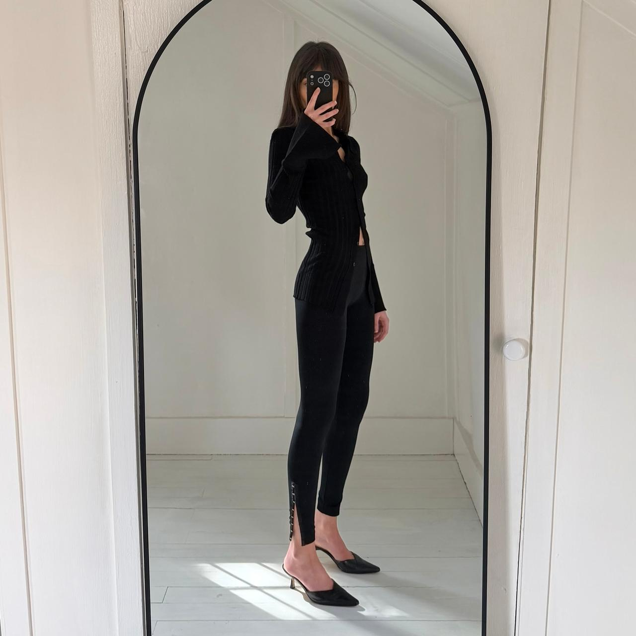 Romeo & Juliet Couture Vintage Y2K Hook & Eye Split Hem Leggings Size S
