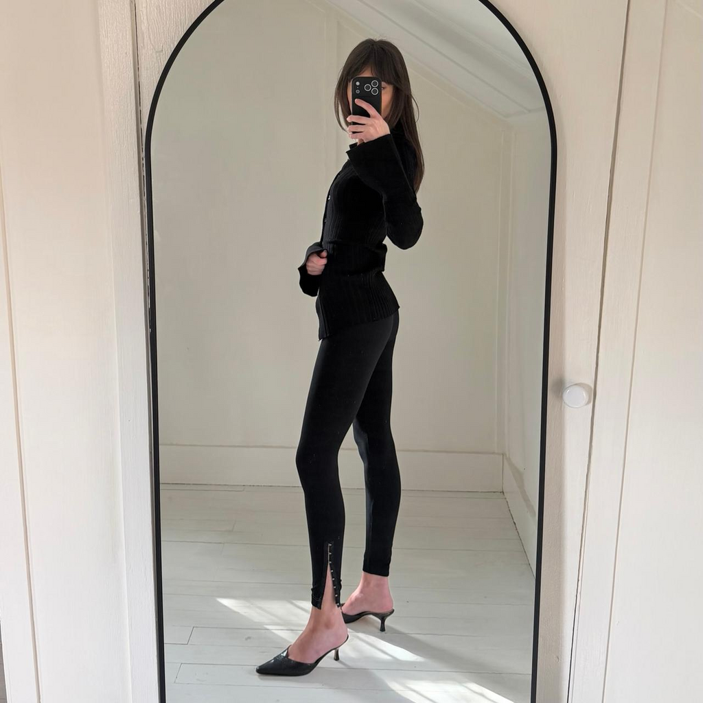 Romeo & Juliet Couture Vintage Y2K Hook & Eye Split Hem Leggings Size S