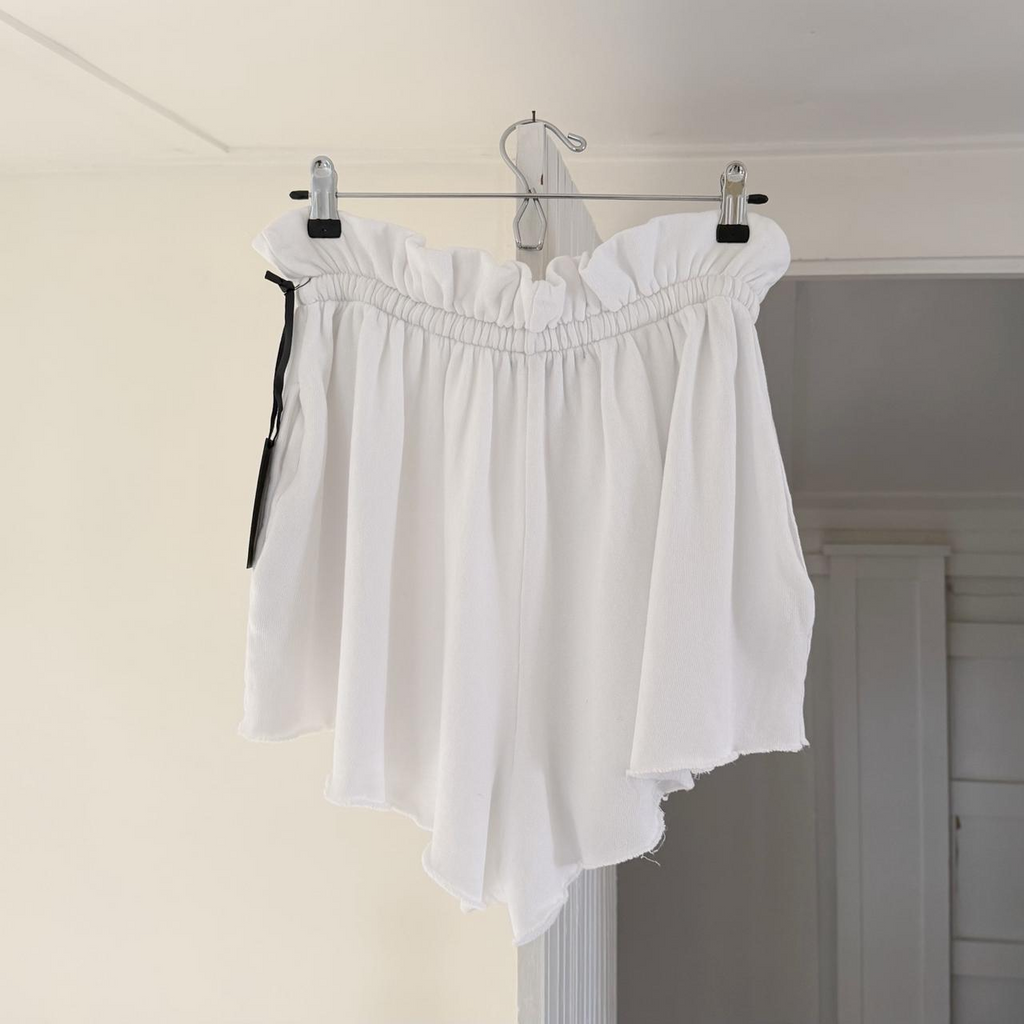 H:ours Santos French Terry Paperbag Shorts in White NWT Size XS