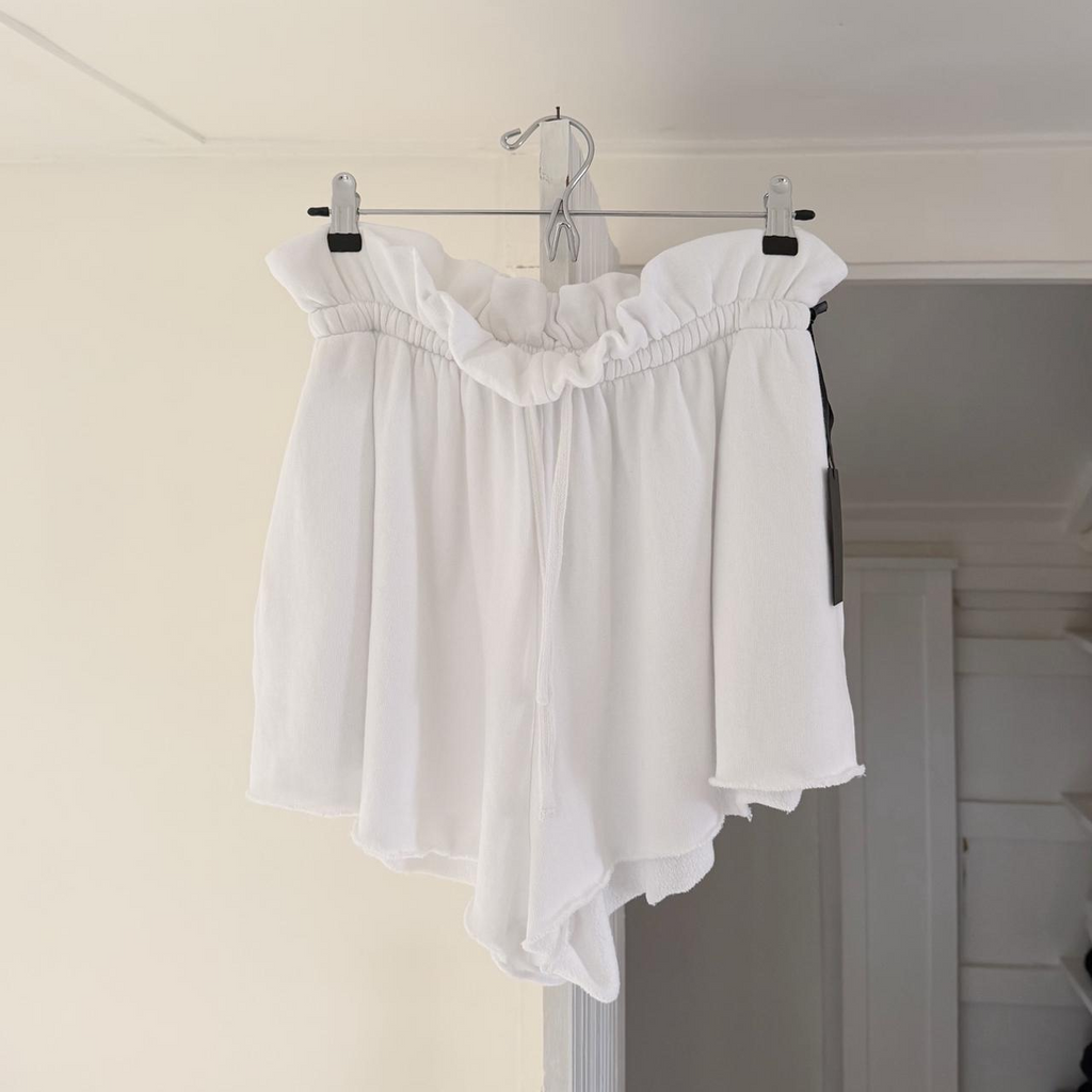 H:ours Santos French Terry Paperbag Shorts in White NWT Size XS