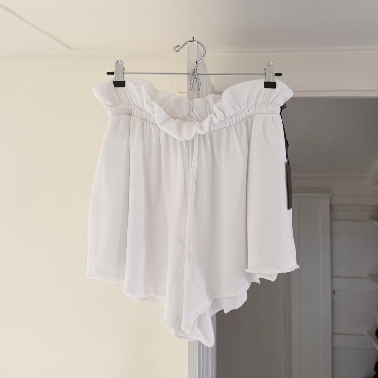 H:ours Santos French Terry Paperbag Shorts in White NWT Size XS